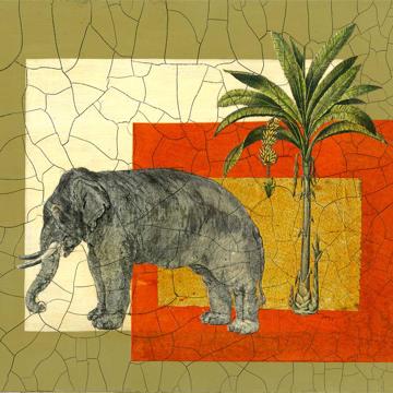 Safari, Chromo placemats in laminated paper, multicolor, elephant [2]