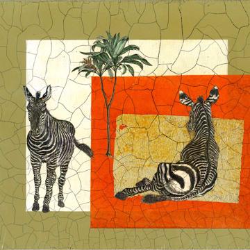 Safari, Chromo placemats in laminated paper, multicolor, zebra [2]