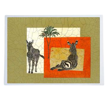 Safari, Chromo placemats in laminated paper, multicolor, zebra [1]