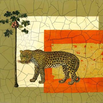 Safari, Chromo placemats in laminated paper, multicolor, panther [2]