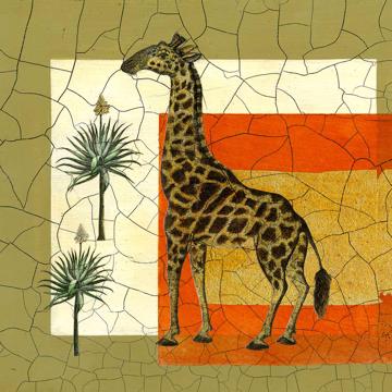 Safari, Chromo placemats in laminated paper, multicolor, giraffe [2]