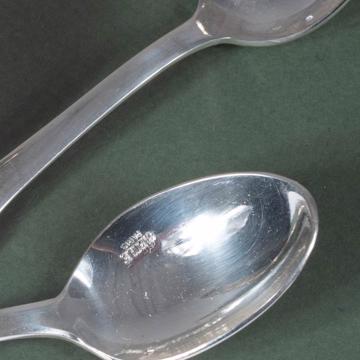 Small Farmyard spoons in silver plated, silver, duck [4]