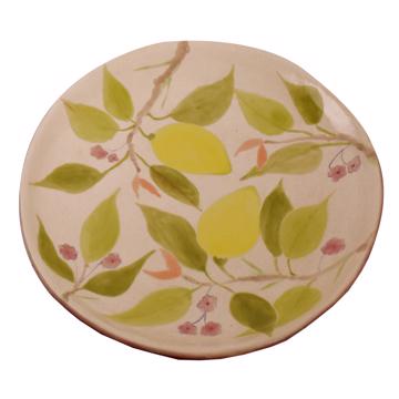 Lemon Tree Dessert Plate in stamped earthenware, multicolor [5]