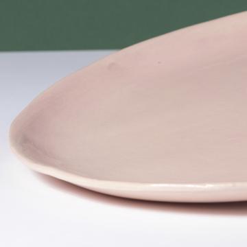 Alagoa Plates in stamped earthenware, light pink, 24 cm diam. [4]