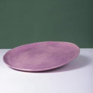 Assiettes Alagoa en faïence estampée, mauve, 28 cm diam. [1]