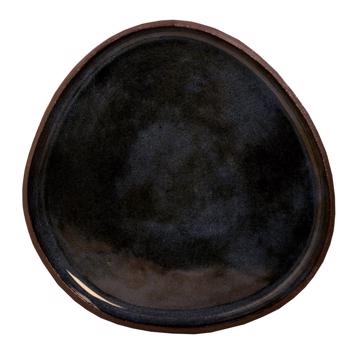 Service Black Stone en grès, bleu foncé, brunch [3]