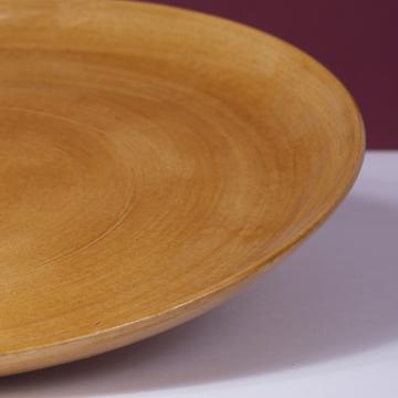 Crato Plates in turned earthenware, honey, 24 cm diam. [6]