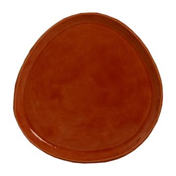 Birds brunch plate in stamped sandstone, strong orange [2]