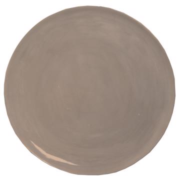 Crato Plates in turned earthenware, light grey, 29 cm diam. [3]