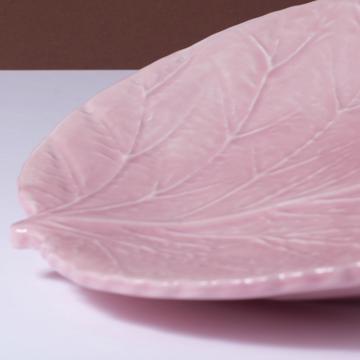 Hydrangea table plate in earthenware, light pink [4]