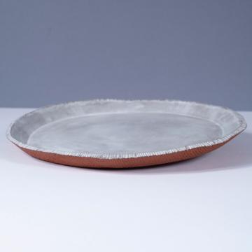 Jute plate in sandstone, snow white, table [1]