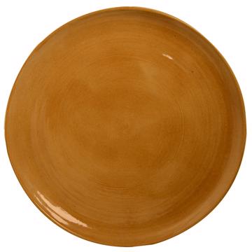 Crato Plates in turned earthenware, honey, 24 cm diam. [5]