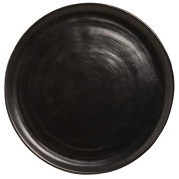 Crato Plates in turned earthenware, black, 29 cm diam. [3]