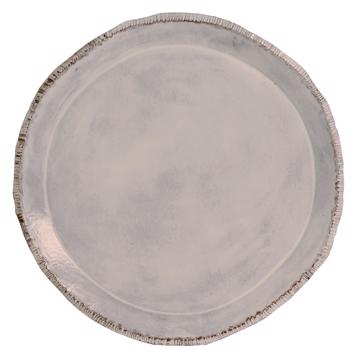 Jute plate in sandstone, snow white, table [3]