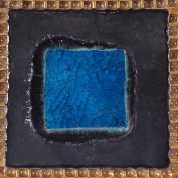 Square Azulejos Tile in earthenware, cocoa [4]