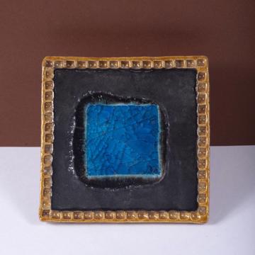 Square Azulejos Tile in earthenware, cocoa [1]