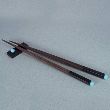 Crystal Chopsticks in rosewood, sky blue [1]