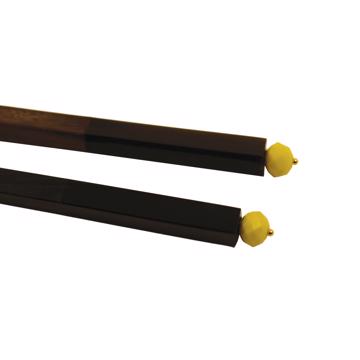 Crystal Chopsticks in rosewood, yellow