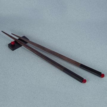 Crystal Chopsticks in rosewood, dark red [1]