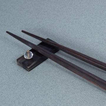 Crystal Chopsticks in rosewood, transparent [4]