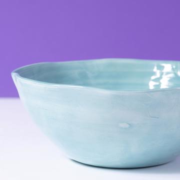 Round Bowl in earthenware, sea green, 11 cm [2]