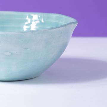 Round Bowl in earthenware, sea green, 11 cm [3]