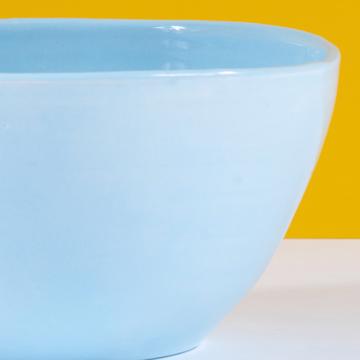 Round Bowl in earthenware, light blue, 11 cm [4]