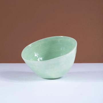 Round Bowl in earthenware, mint green, 11 cm [1]