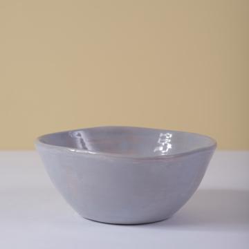 Round Bowl in earthenware, light grey, 11 cm [1]