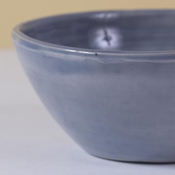 Round Bowl in earthenware, blue grey, 11 cm [2]