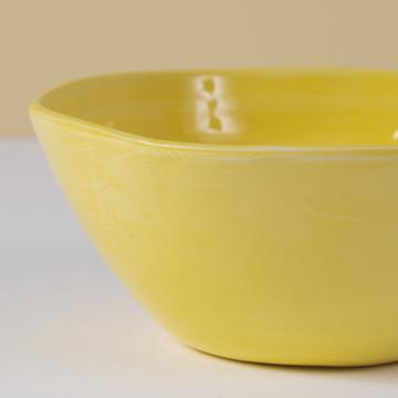 Round Bowl in earthenware, yellow, 11 cm [2]