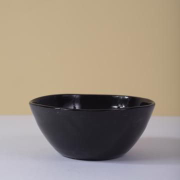 Round Bowl in earthenware, black, set of 3 [1]