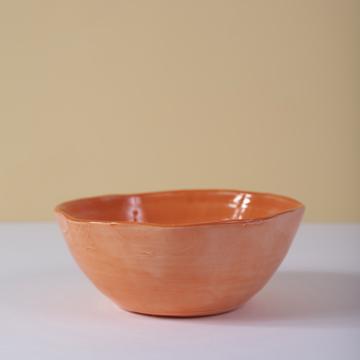Round Bowl in earthenware, orange, 15 cm [1]