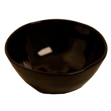 Round Bowl in earthenware, black, 11 cm [3]