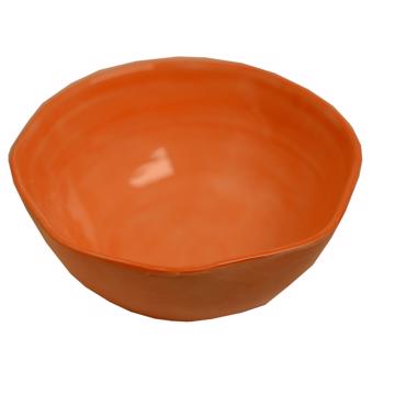 Round Bowl in earthenware, orange, 11 cm [3]