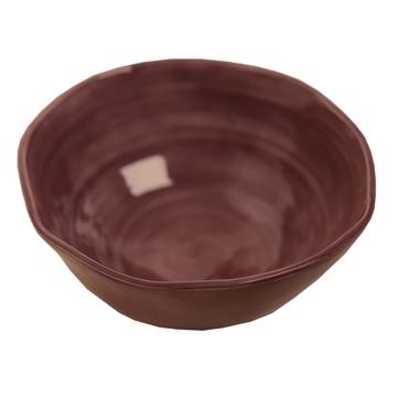 Round Bowl in earthenware, purple, 15 cm [4]