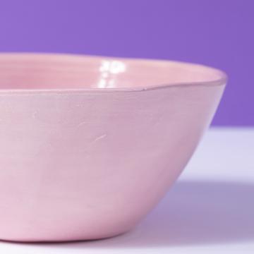 Round Bowl in earthenware, light pink, 11 cm [2]