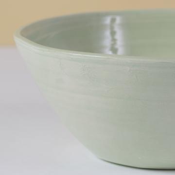 Round Bowl in earthenware, light green, 11 cm [2]