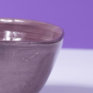 Round Bowl in earthenware, purple, 15 cm [3]