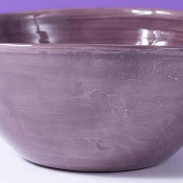 Round Bowl in earthenware, purple, 11 cm [2]