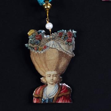 Marquises Earrings in decoupage, multicolor, unpierced ear [2]