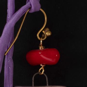 Fruit Earrings in earthenware, purple, pierced ear [4]