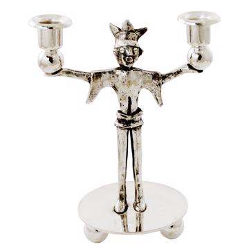 Mad King Candlestick in silver plated