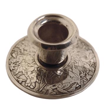 Frieze candlestick in silver plated, silver, rural [2]