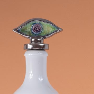Eye Bottle in Earthenware and Stoneware, light green, 75 cl [2]