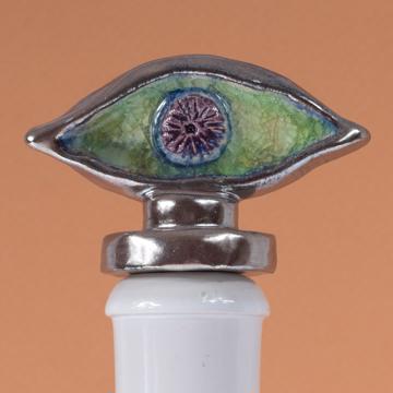 Eye Bottle in Earthenware and Stoneware, light green, 75 cl [4]
