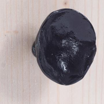 Large mushroom knob in casted metal, black [2]