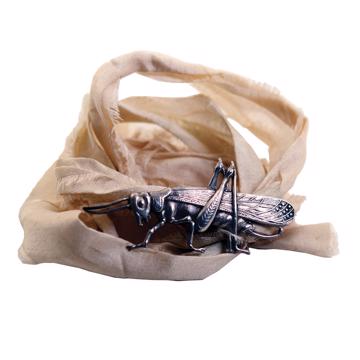 Grasshopper Bracelet with Sari, silver [3]