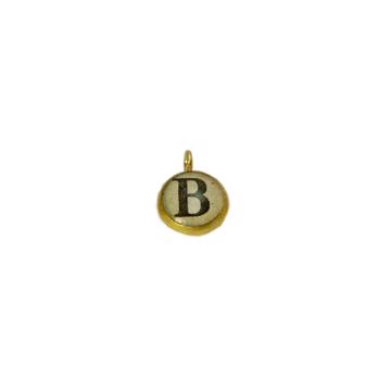 Alphabet Charms in Resin and Gold Plated, multicolor, b [1]