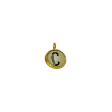 Alphabet Charms in Resin and Gold Plated, multicolor, c [1]